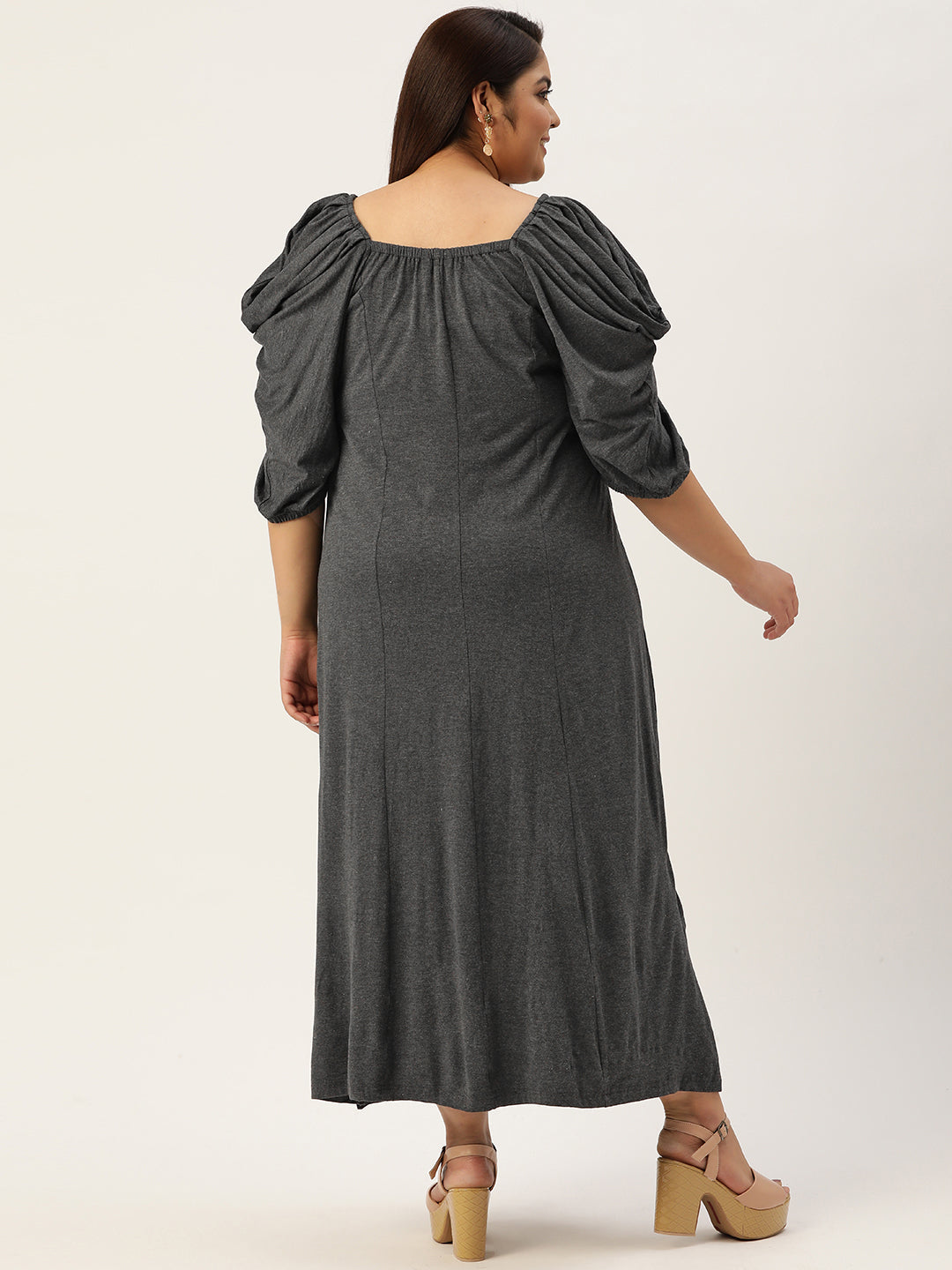 Plus Size A-Line Party Wear Maxi Dress