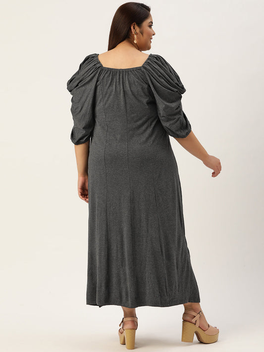 Plus Size A-Line Party Wear Maxi Dress
