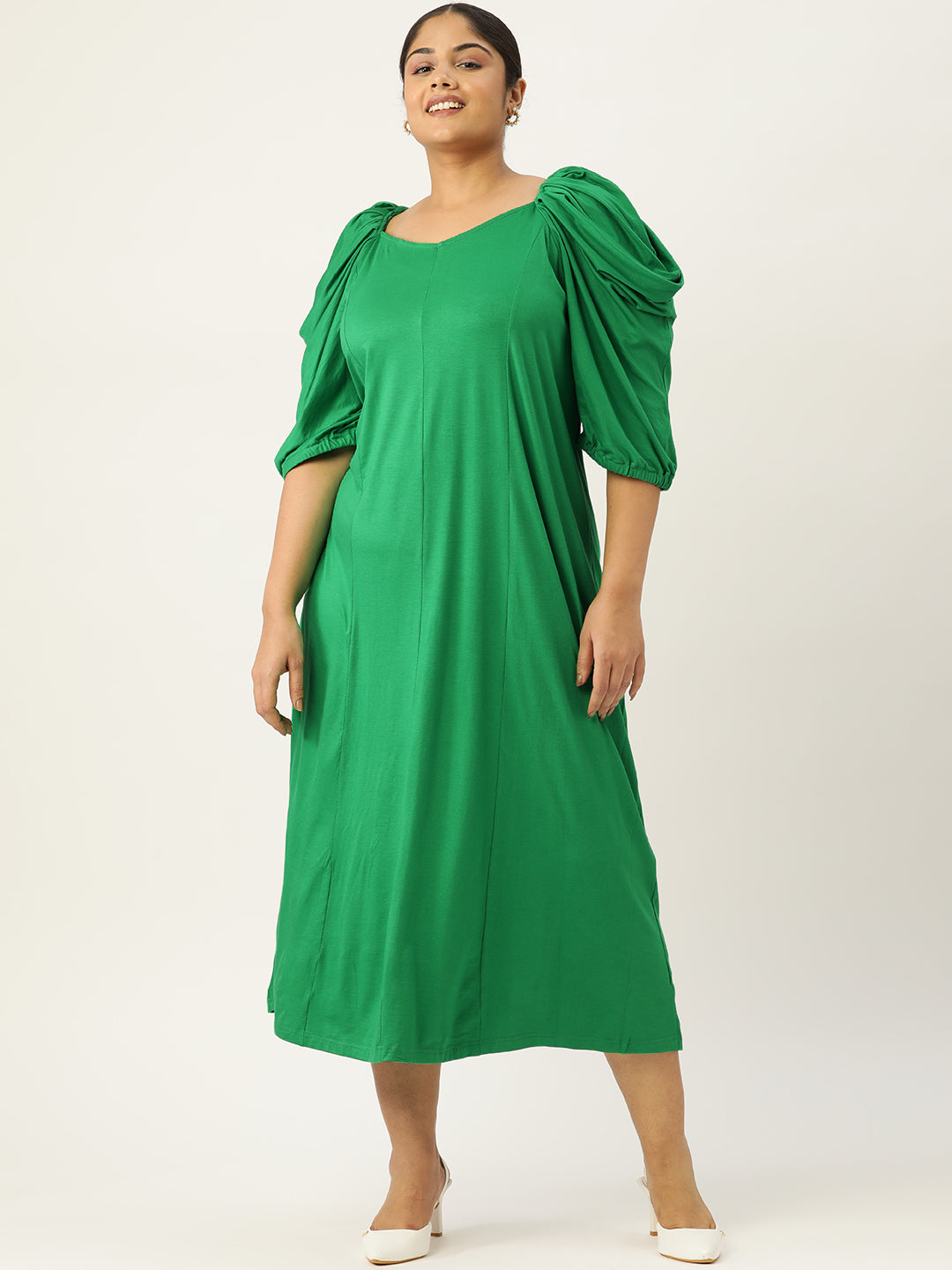 Plus Size A-Line Party Wear Maxi Dress