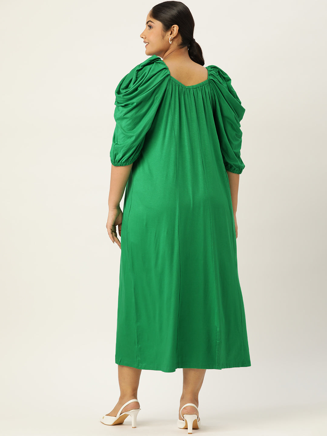 Plus Size A-Line Party Wear Maxi Dress