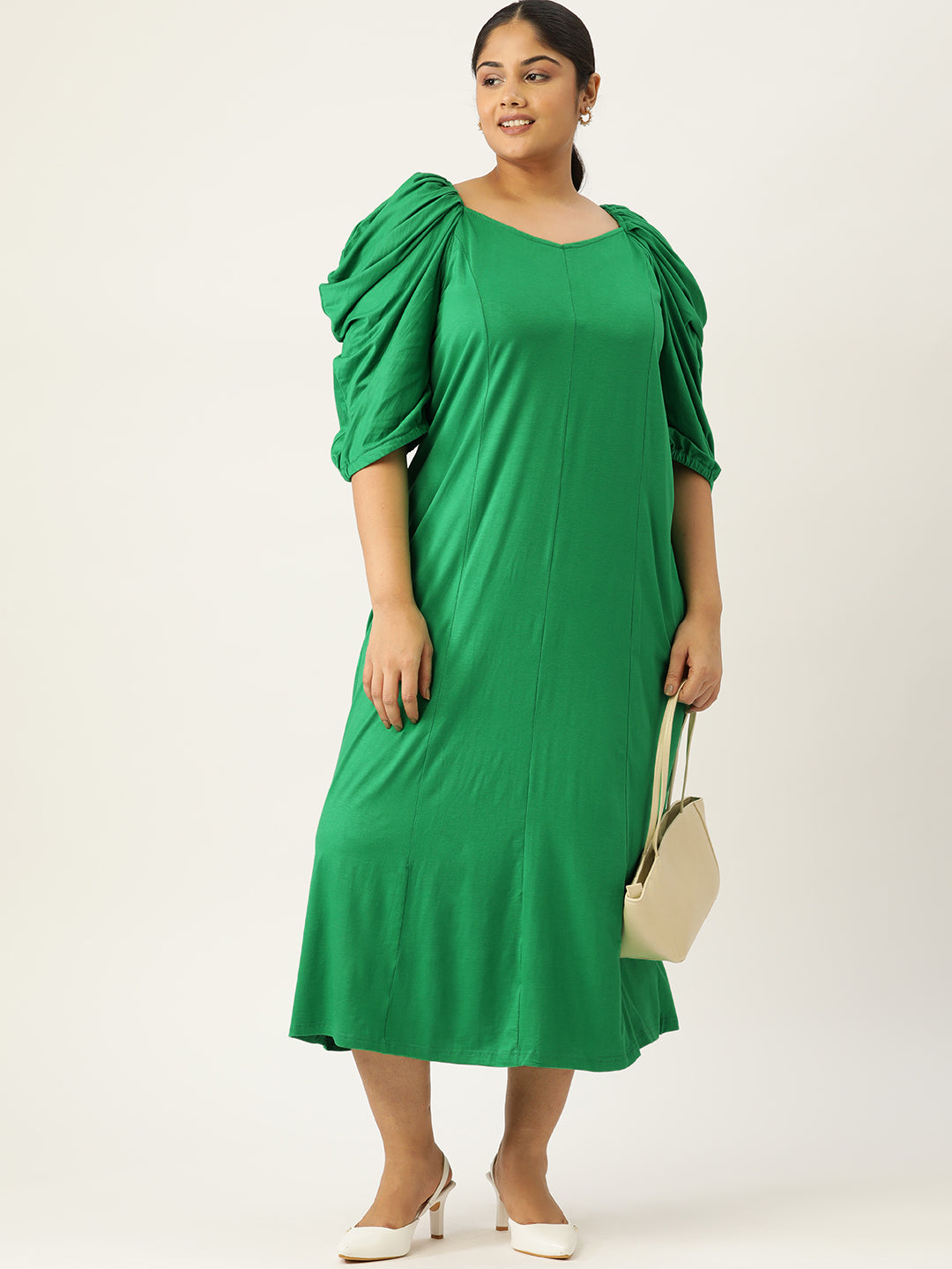 Plus Size A-Line Party Wear Maxi Dress