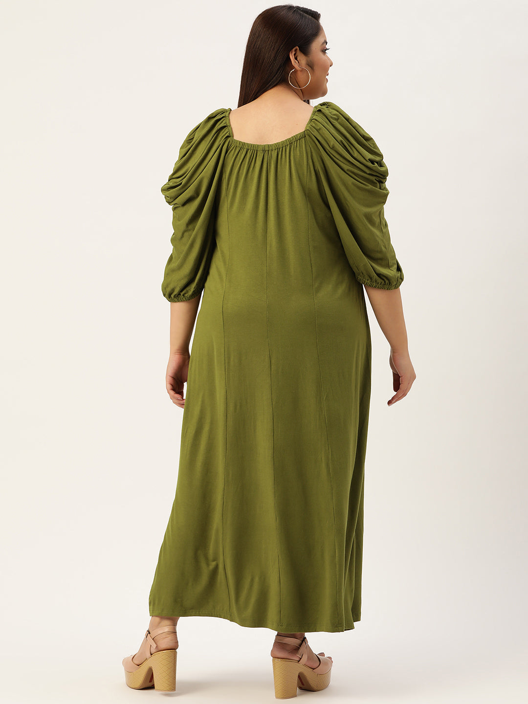 Plus Size A-Line Party Wear Maxi Dress