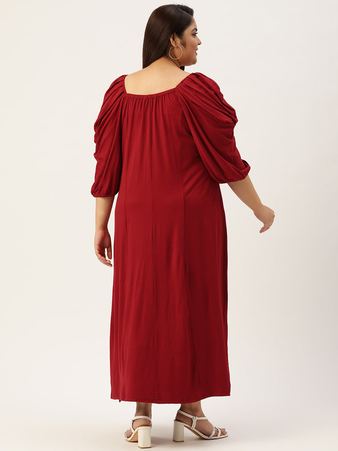 Plus Size A-Line Party Wear Maxi Dress