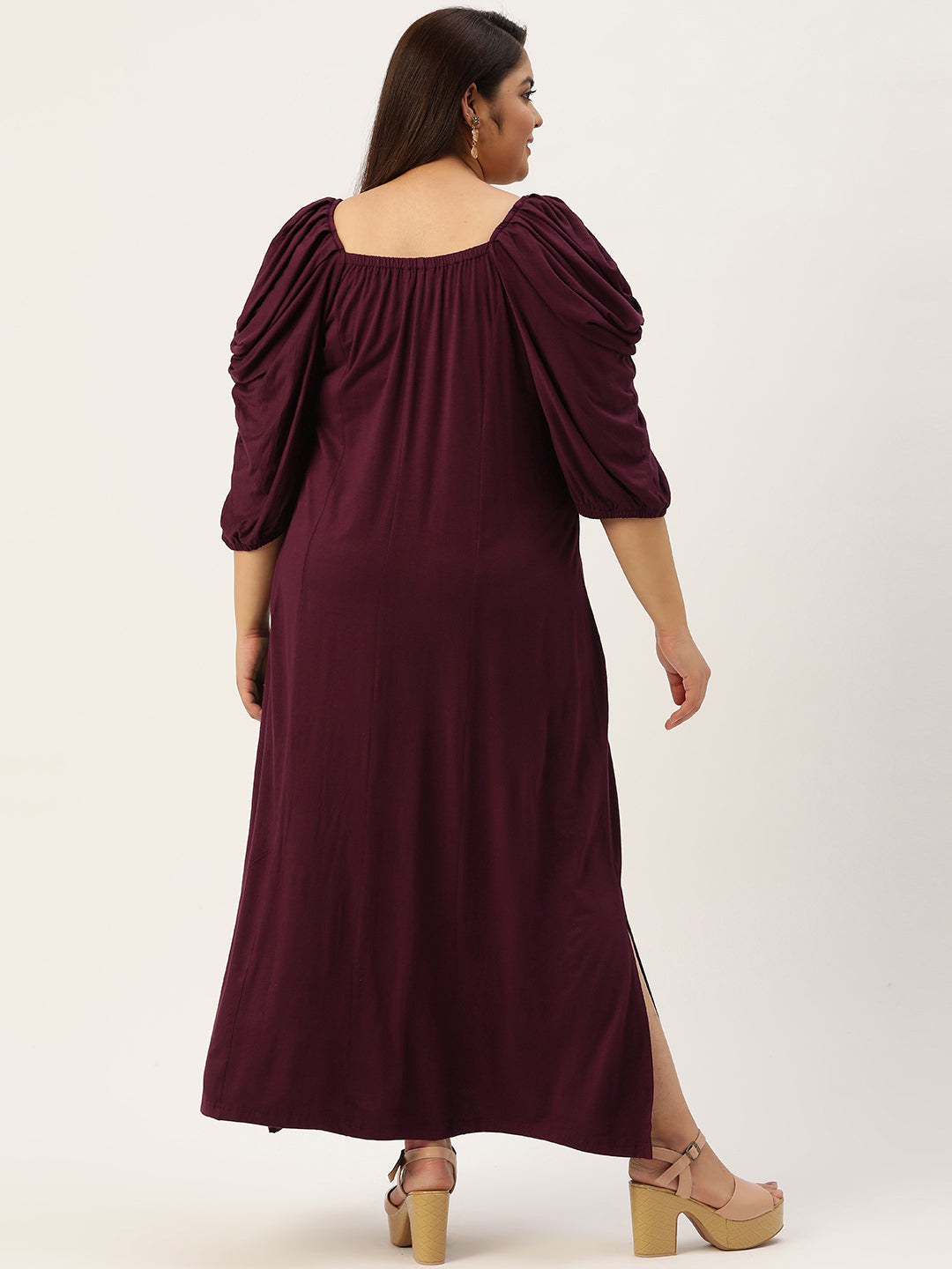 Plus Size A-Line Party Wear Maxi Dress
