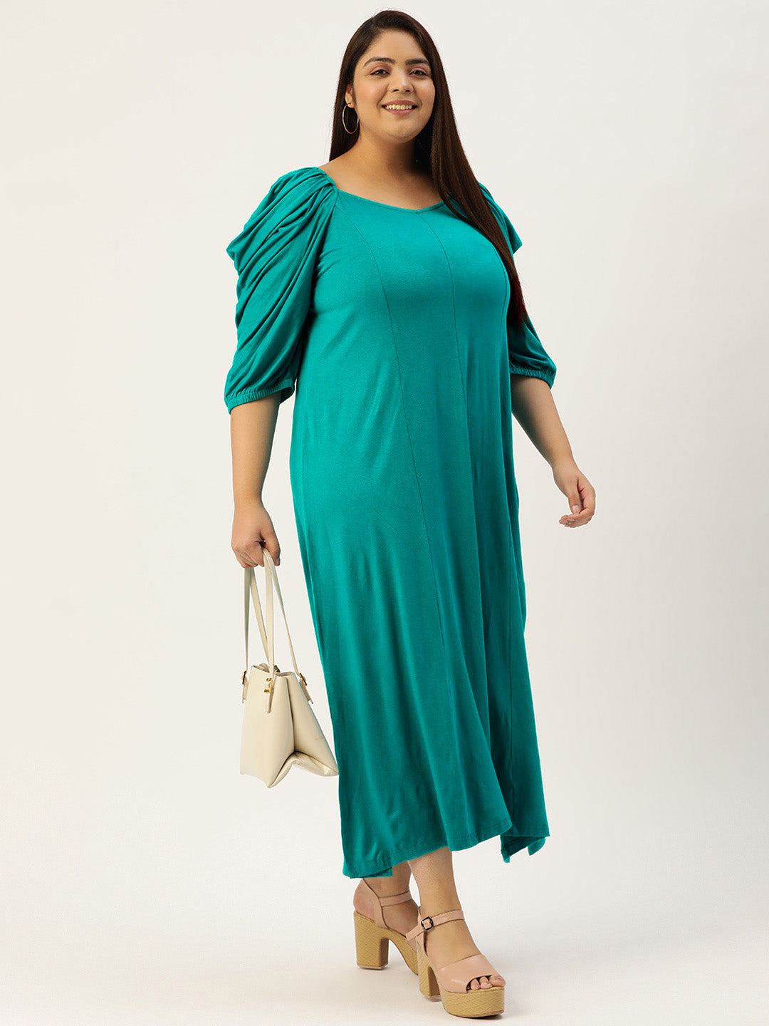 Plus Size A-Line Party Wear Maxi Dress