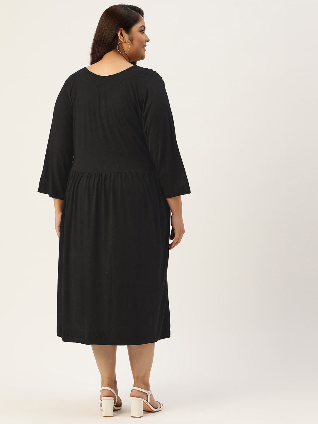 Plus Size A-Line Midi Dress