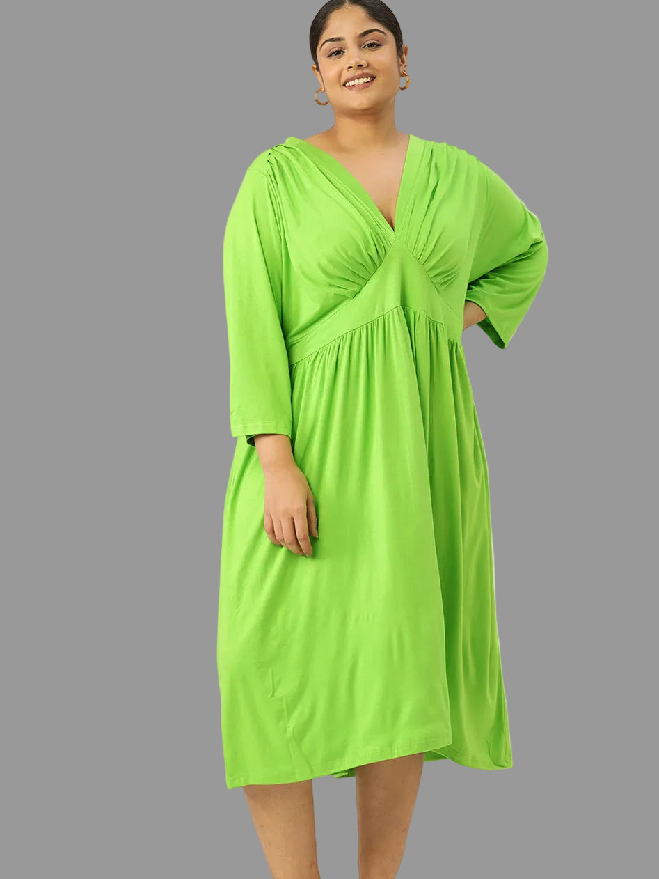 Plus Size A-Line Midi Dress