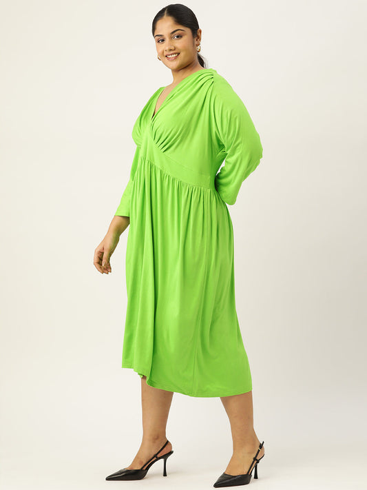 Plus Size A-Line Midi Dress