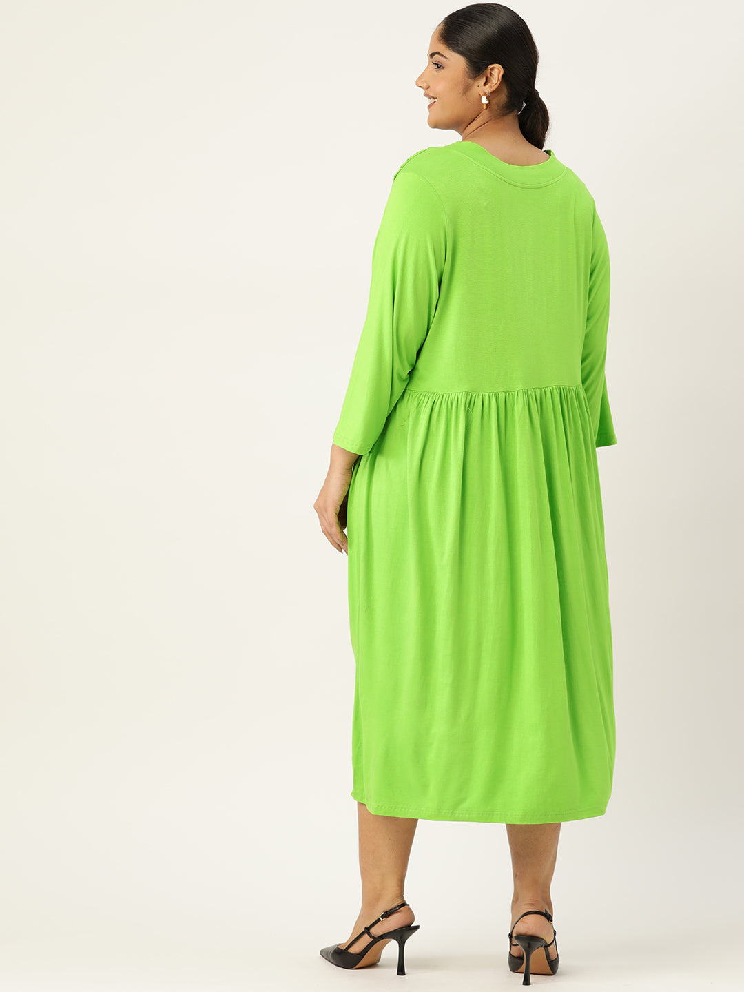 Plus Size A-Line Midi Dress