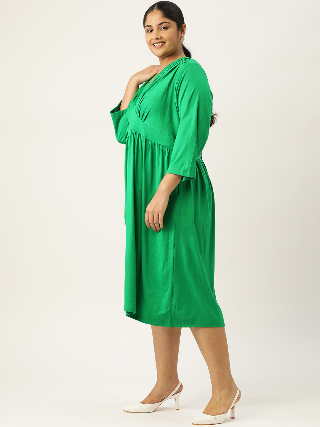 Plus Size A-Line Midi Dress