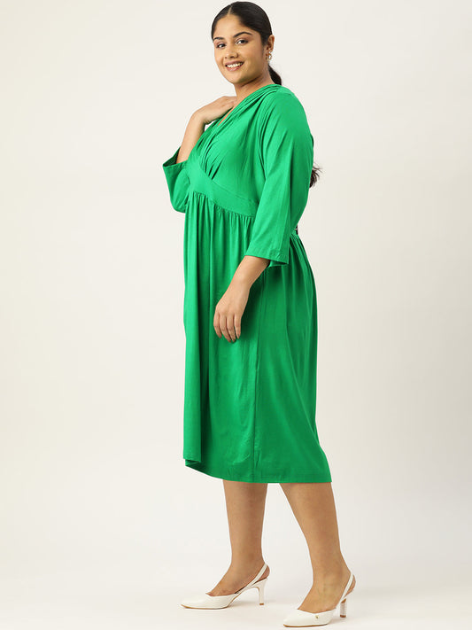 Plus Size A-Line Midi Dress