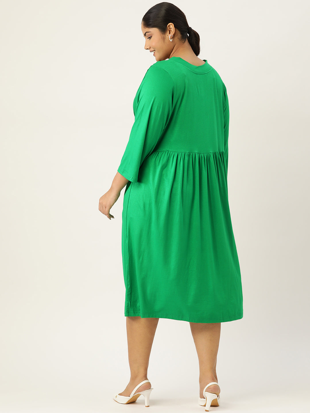Plus Size A-Line Midi Dress