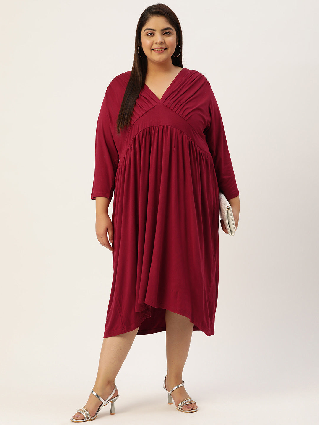 Plus Size A-Line Midi Dress
