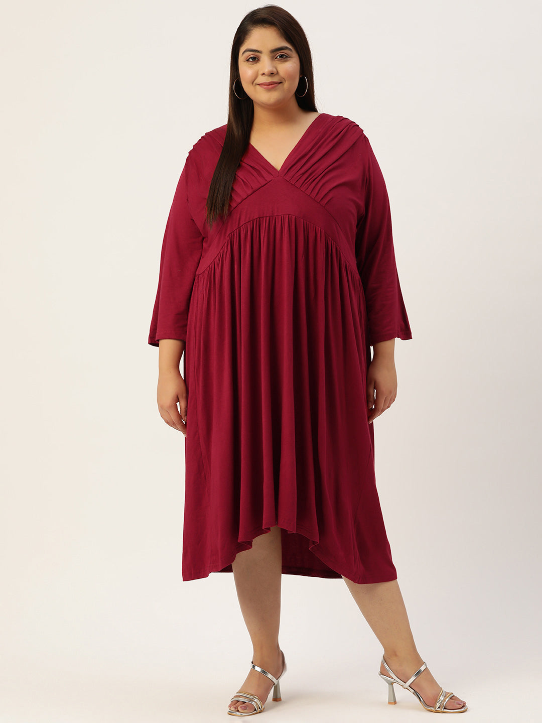 Plus Size A-Line Midi Dress