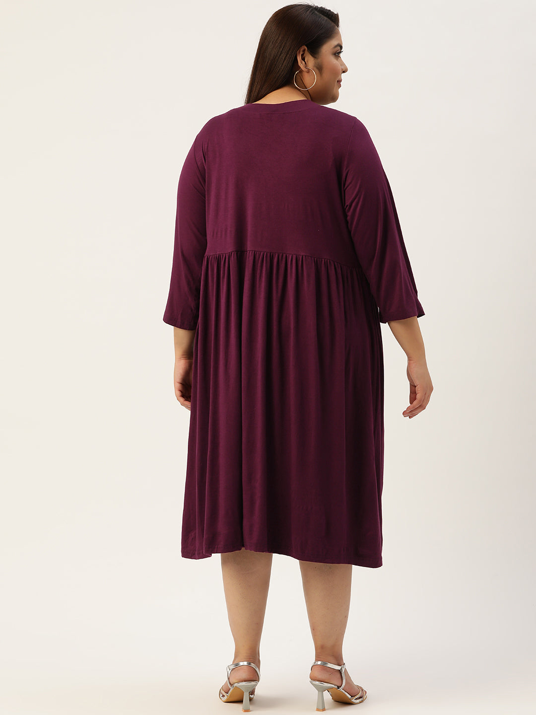 Plus Size A-Line Midi Dress