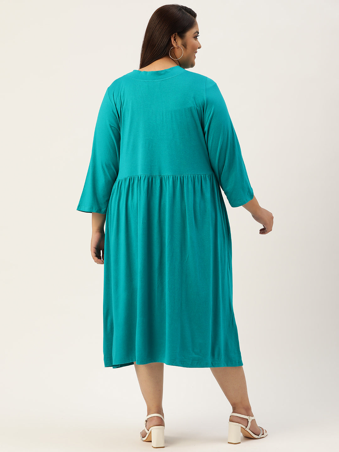 Plus Size A-Line Midi Dress