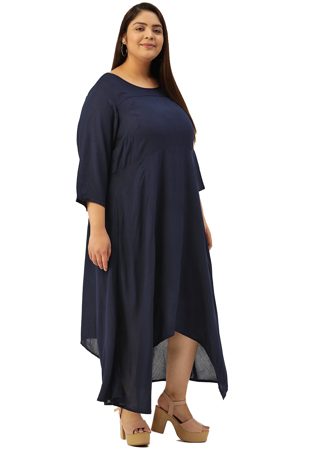 Plus Size A-Line Midi Dress