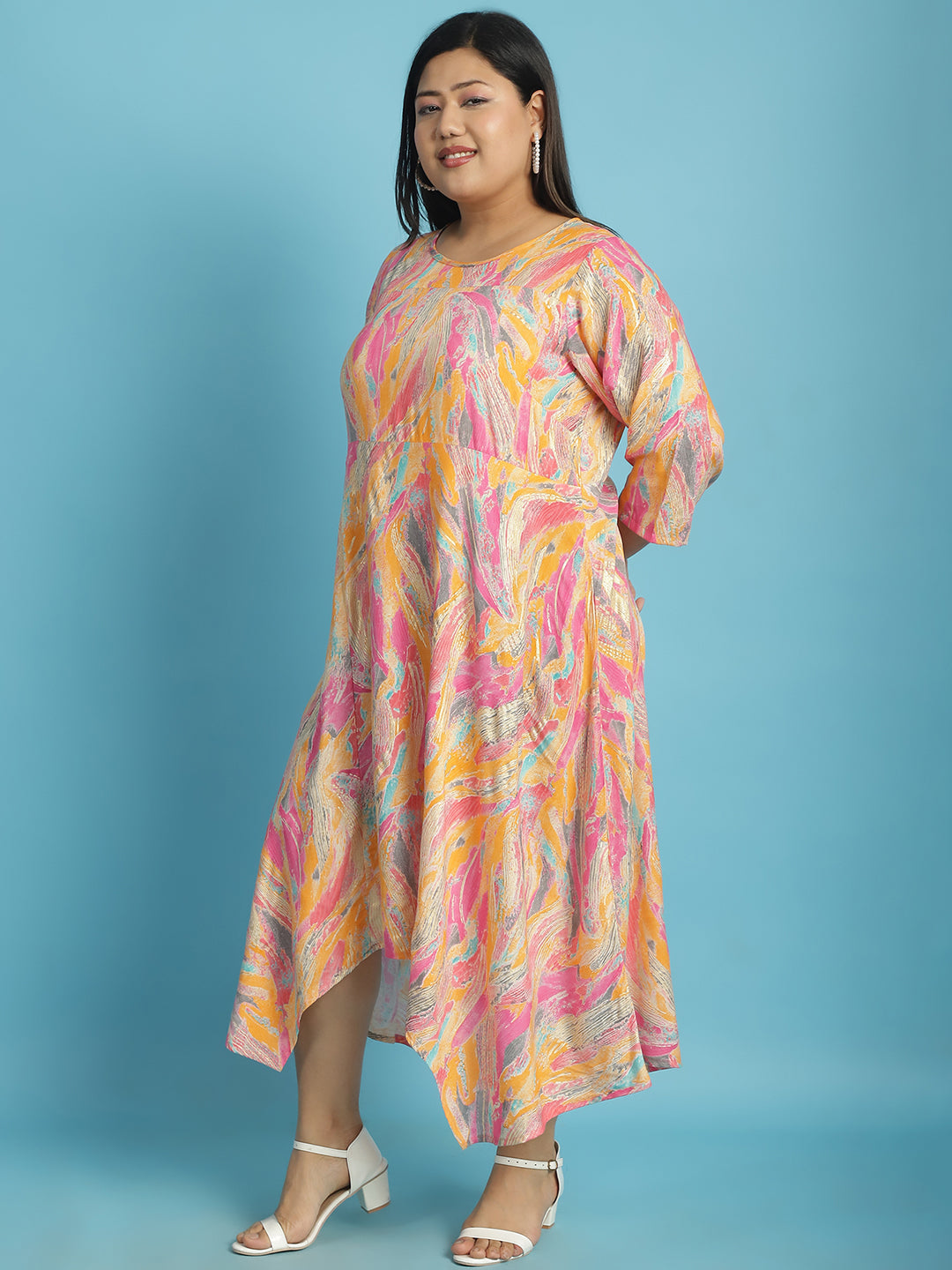 Plus Size A-Line Midi Dress