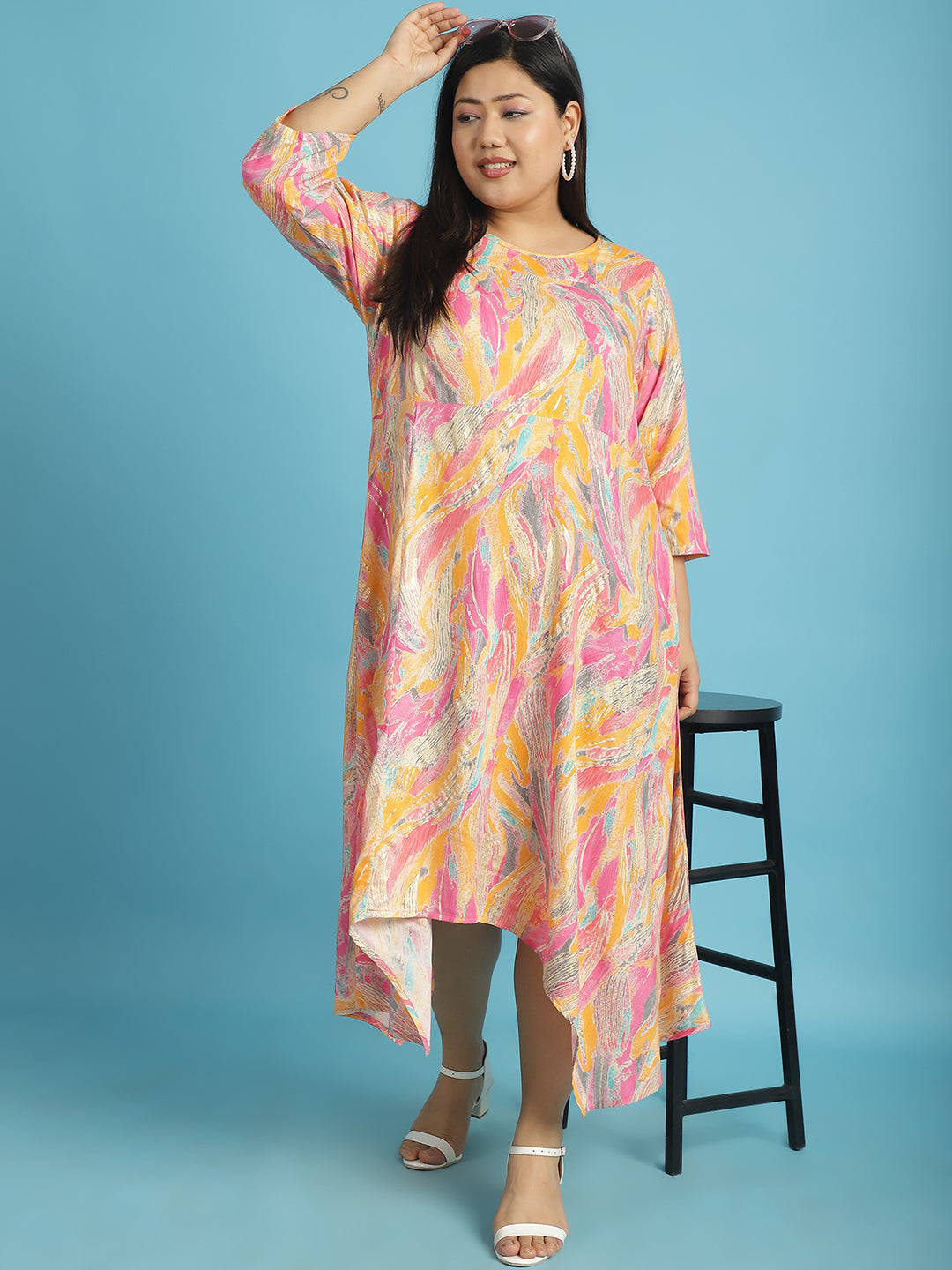 Plus Size A-Line Midi Dress