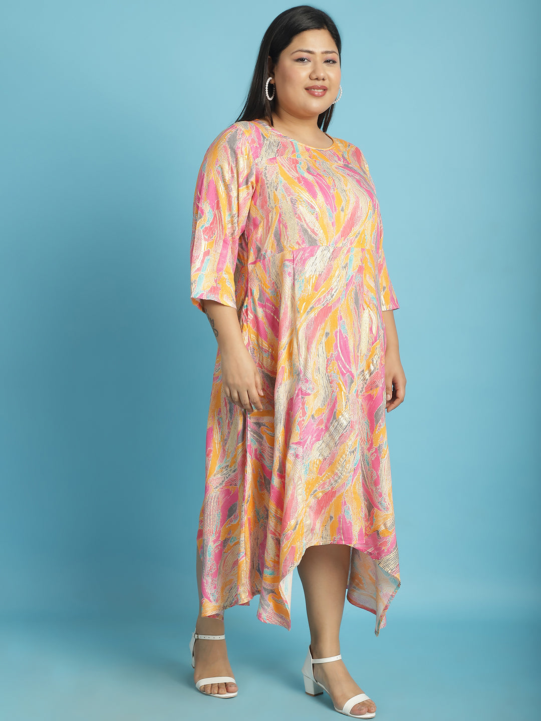Plus Size A-Line Midi Dress