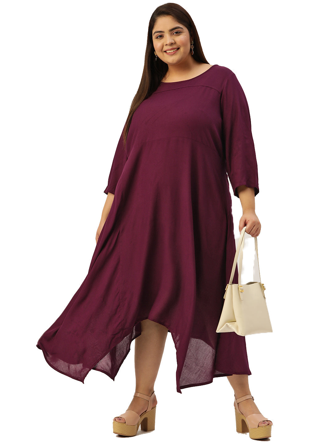 Modern Trendy Plus Size Women’s Dress