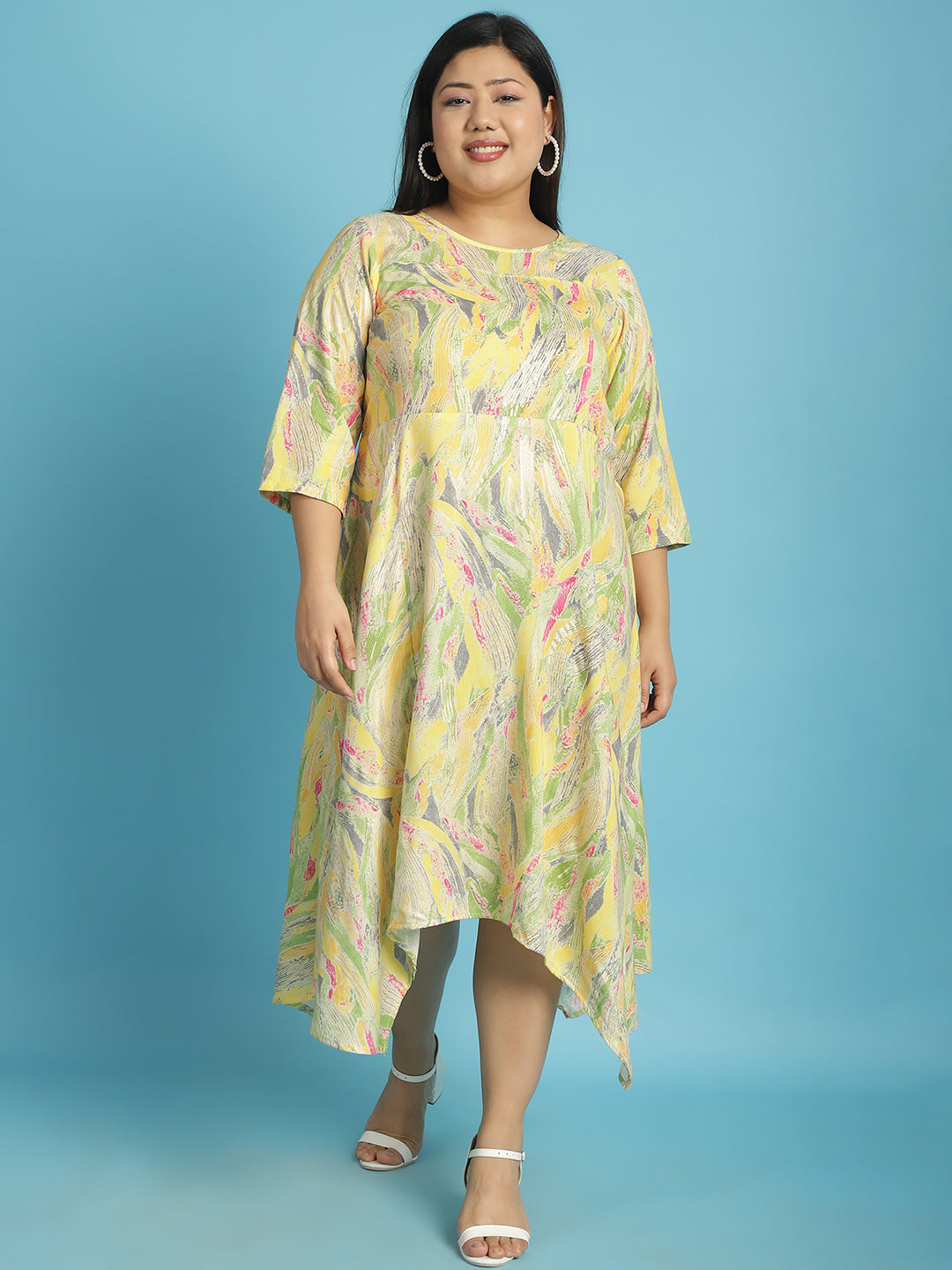 Plus Size A-Line Midi Dress
