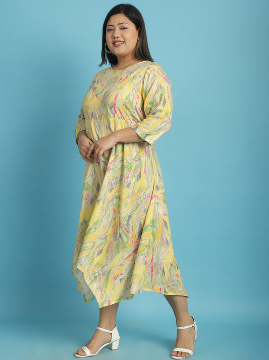 Plus Size A-Line Midi Dress