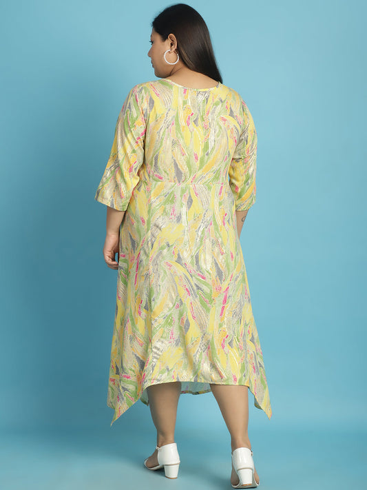 Plus Size A-Line Midi Dress