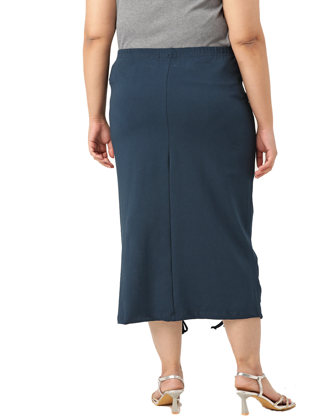 Plus Size Skirt for Women with Ruching with Drawstrings
