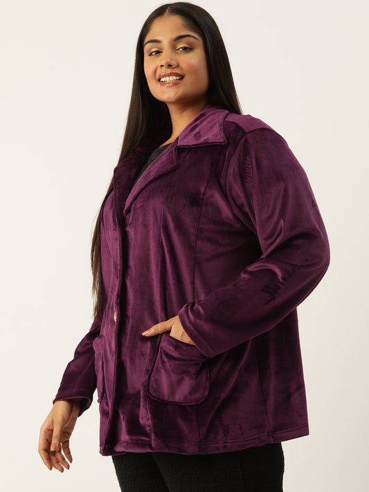 Classic Open-Front Buttoned Jacket