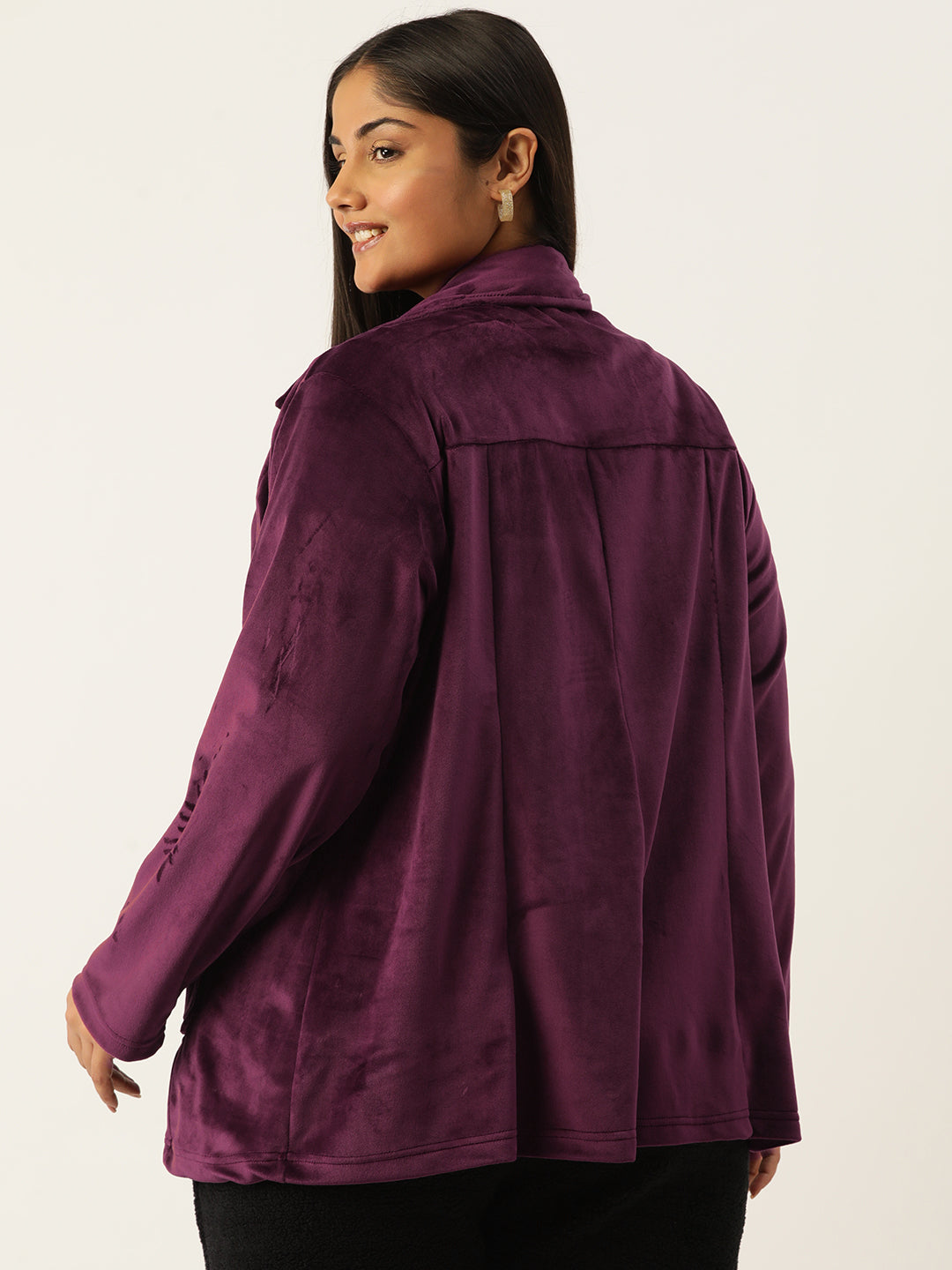 Classic Open-Front Buttoned Jacket