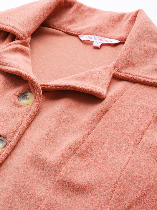 Classic Open-Front Buttoned Jacket