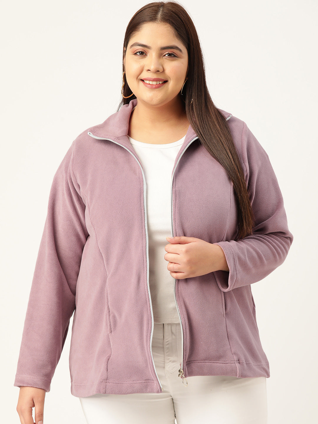 Soft Fleece Zip-Up Jacket
