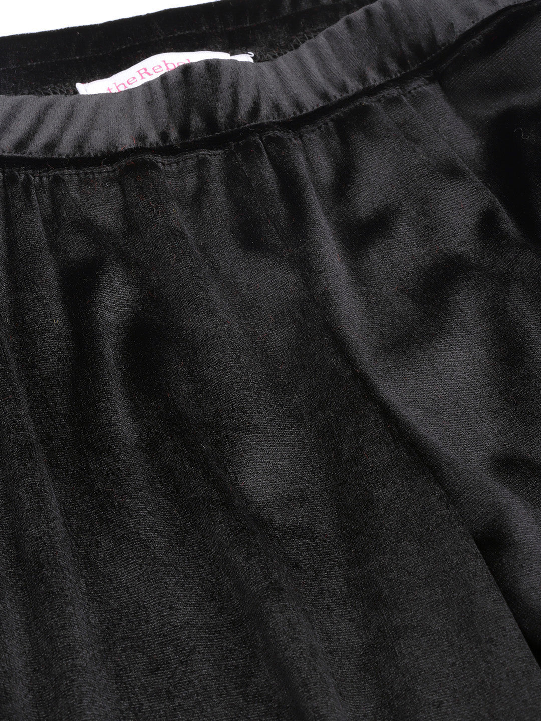 Satin Finish Relaxed Fit High-Rise Trousers