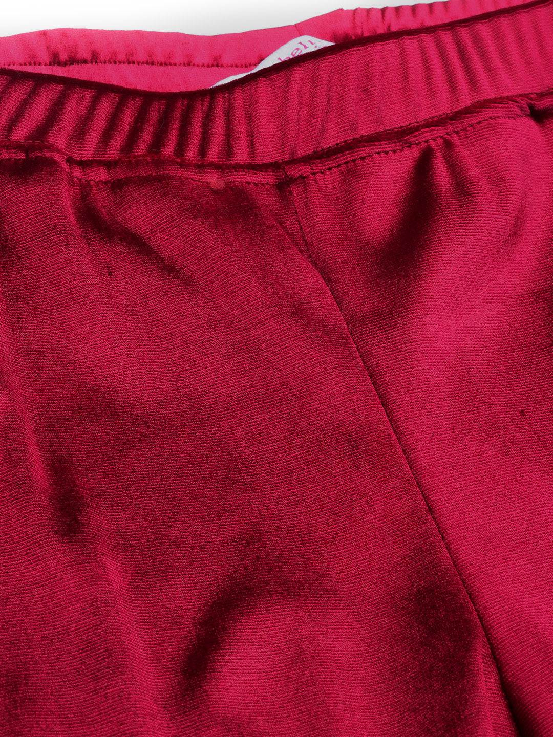 Satin Finish Relaxed Fit High-Rise Trousers