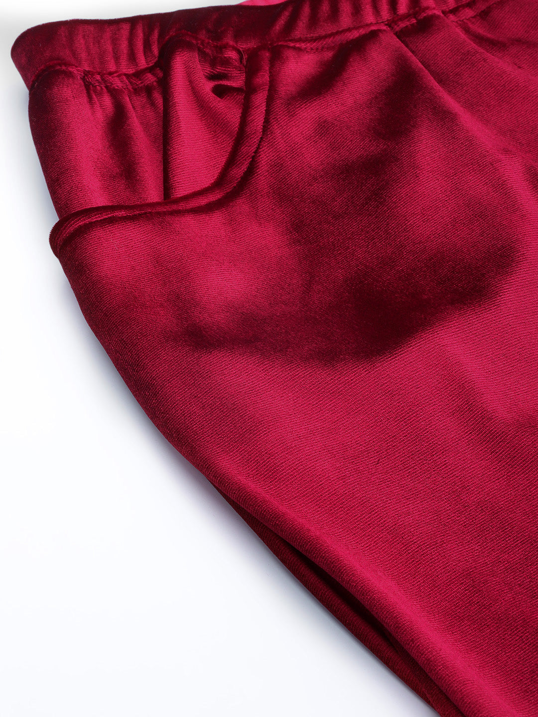 Satin Finish Relaxed Fit High-Rise Trousers