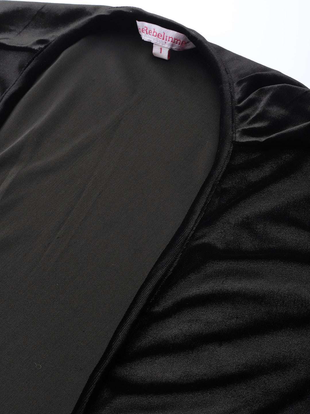 Velvet Open-Front Jacket