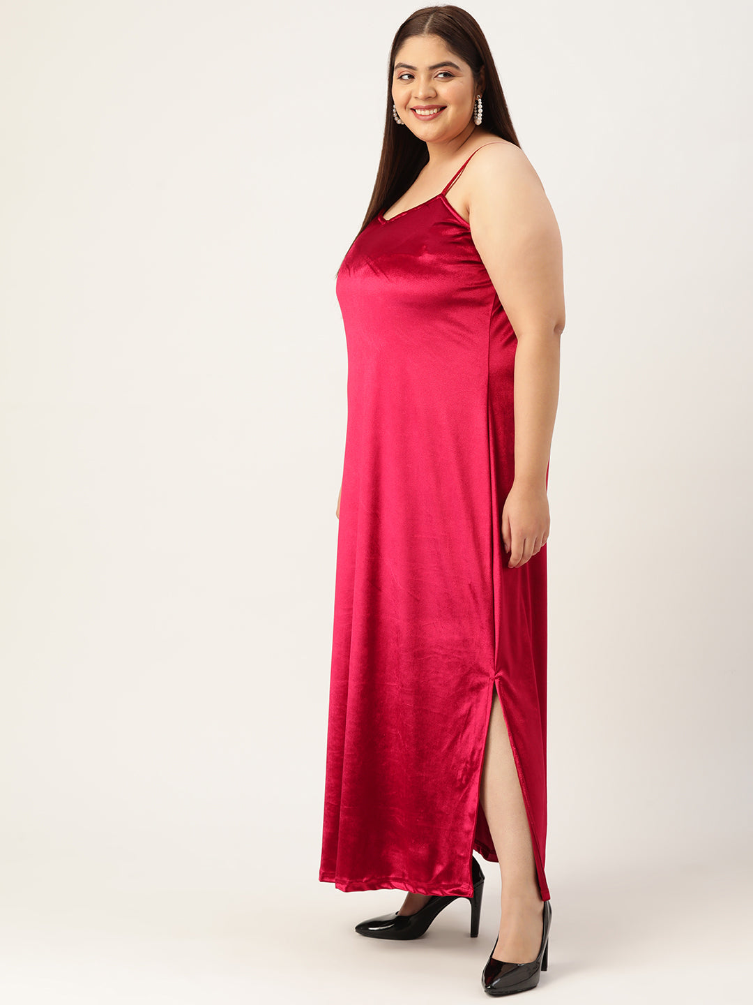 Plus Size Velvet Party Wear Dress