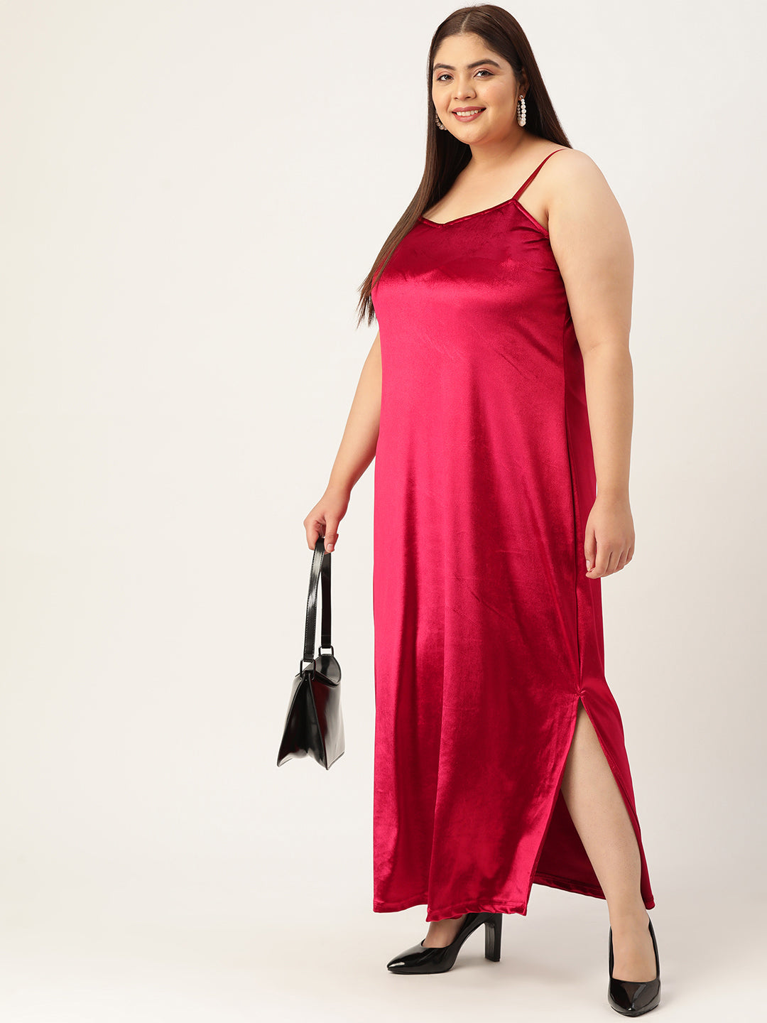 Plus Size Velvet Party Wear Dress