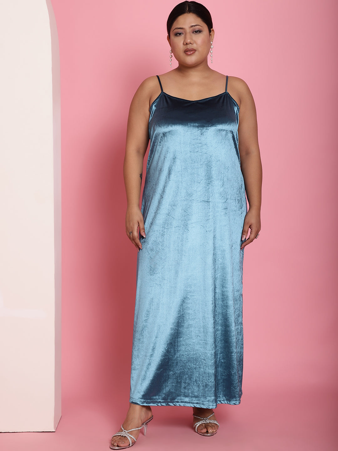 Plus Size Velvet Party Wear Dress