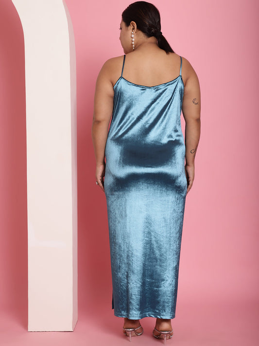 Plus Size Velvet Party Wear Dress