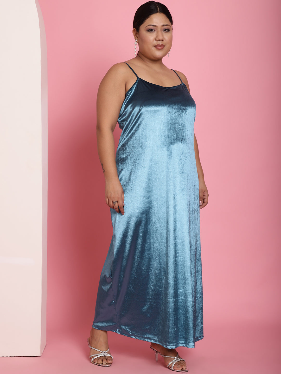 Plus Size Velvet Party Wear Dress