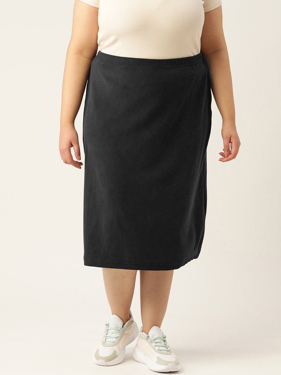 Straight Midi Sherpa Skirt