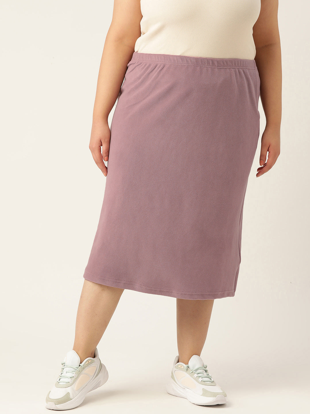Straight Midi Sherpa Skirt