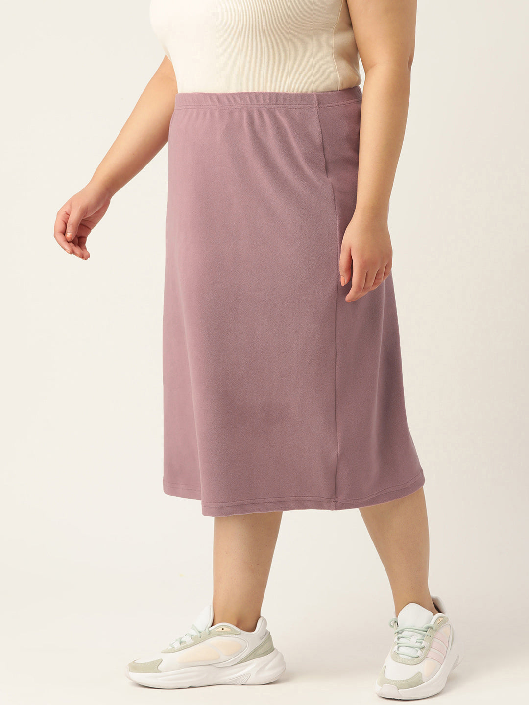 Straight Midi Sherpa Skirt