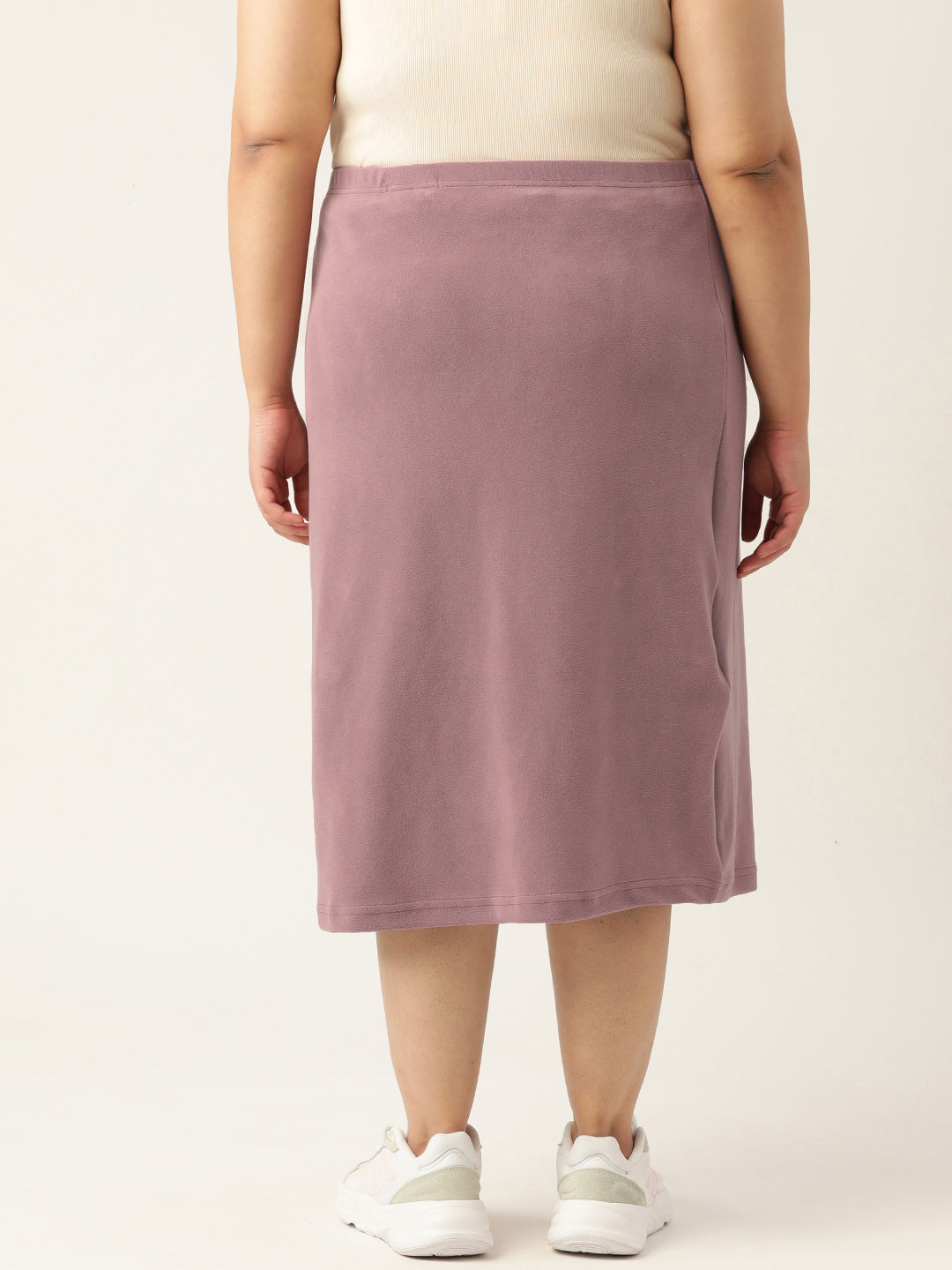 Straight Midi Sherpa Skirt