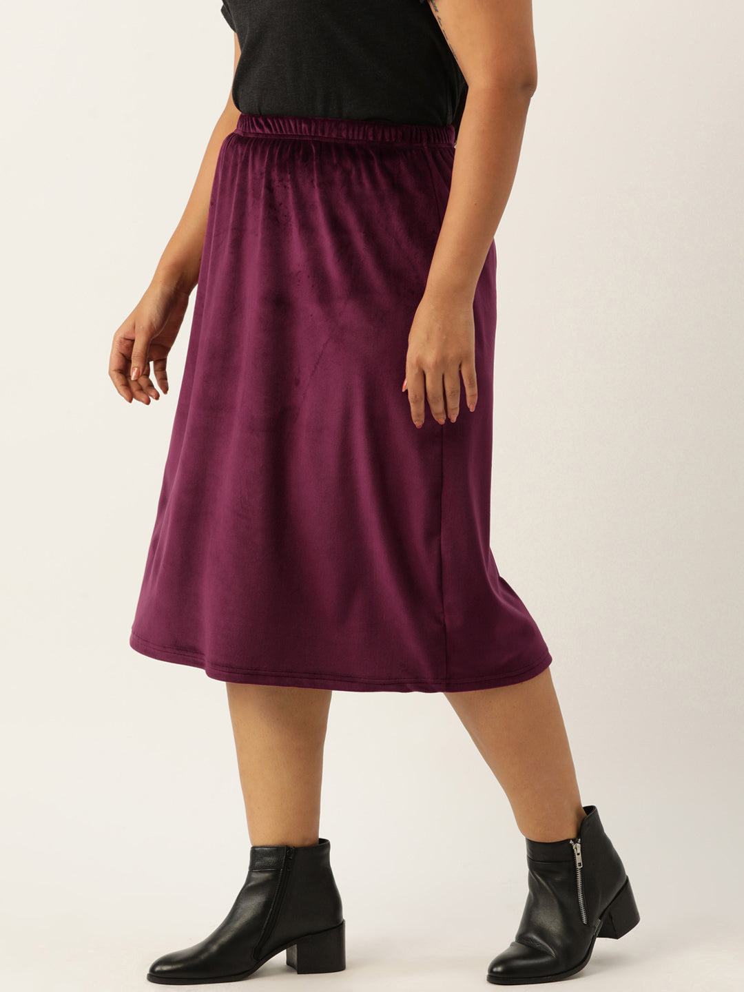 Straight Midi Sherpa Skirt