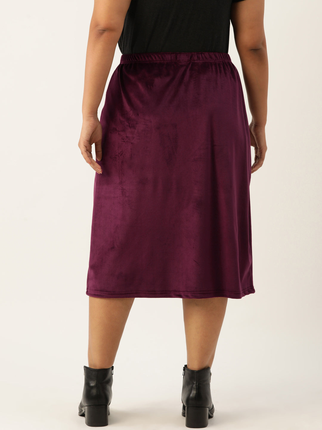 Straight Midi Sherpa Skirt
