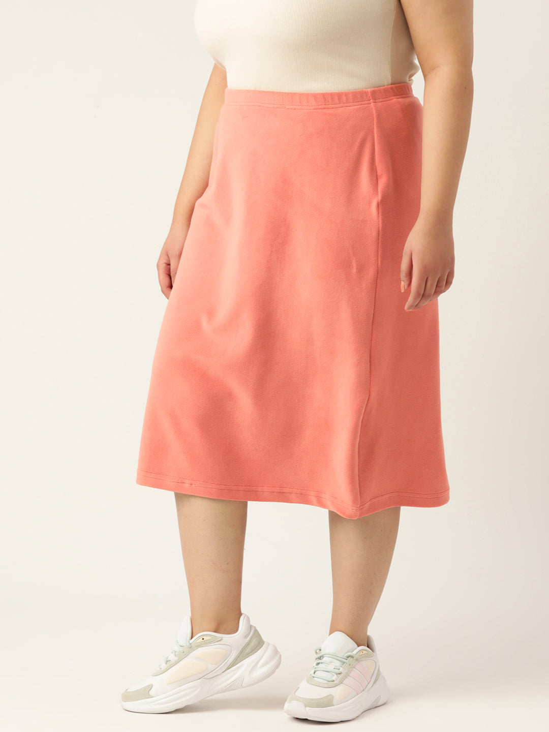 Straight Midi Sherpa Skirt
