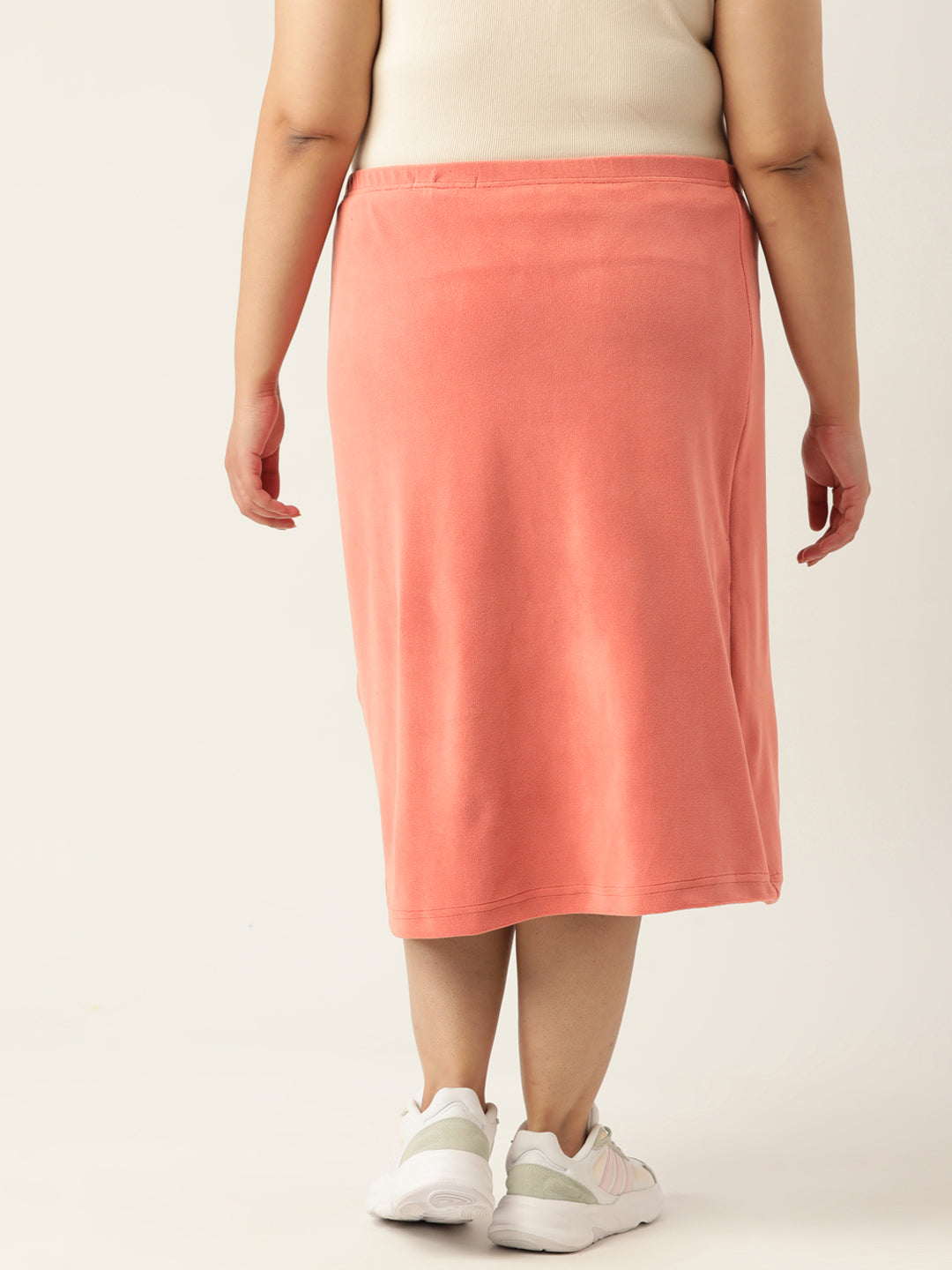 Straight Midi Sherpa Skirt